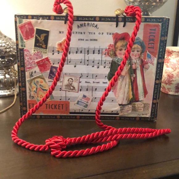 VINTAGE Uncle Sam USA CIGAR BOX CROSSBODY PURSE